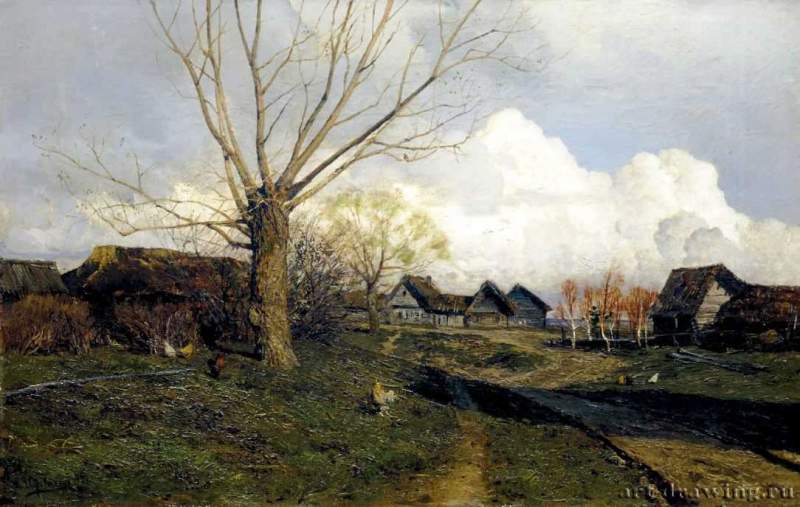 Саввинская слобода под Звенигородом, 1884 г. - Холст, масло; 44 х 67 см. Россия.