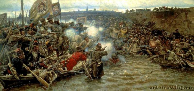 В. И. Суриков: Завоевание Сибири Ермаком, 1895 г.