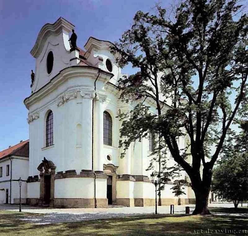 Динценхофер, Кристоф: Церковь св. Маргариты. Внешний вид 1708-1721.